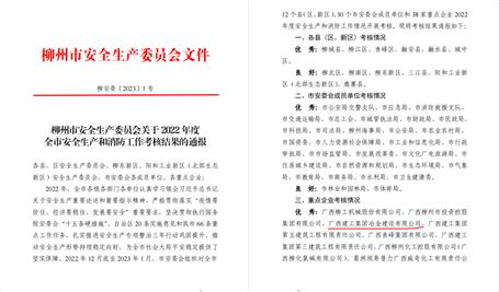 【喜訊】冶建公司2022年度這項(xiàng)工作獲評(píng)優(yōu)秀！